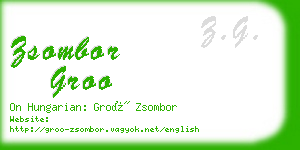 zsombor groo business card